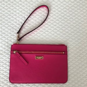 Kate Spade wristlet in bright pink